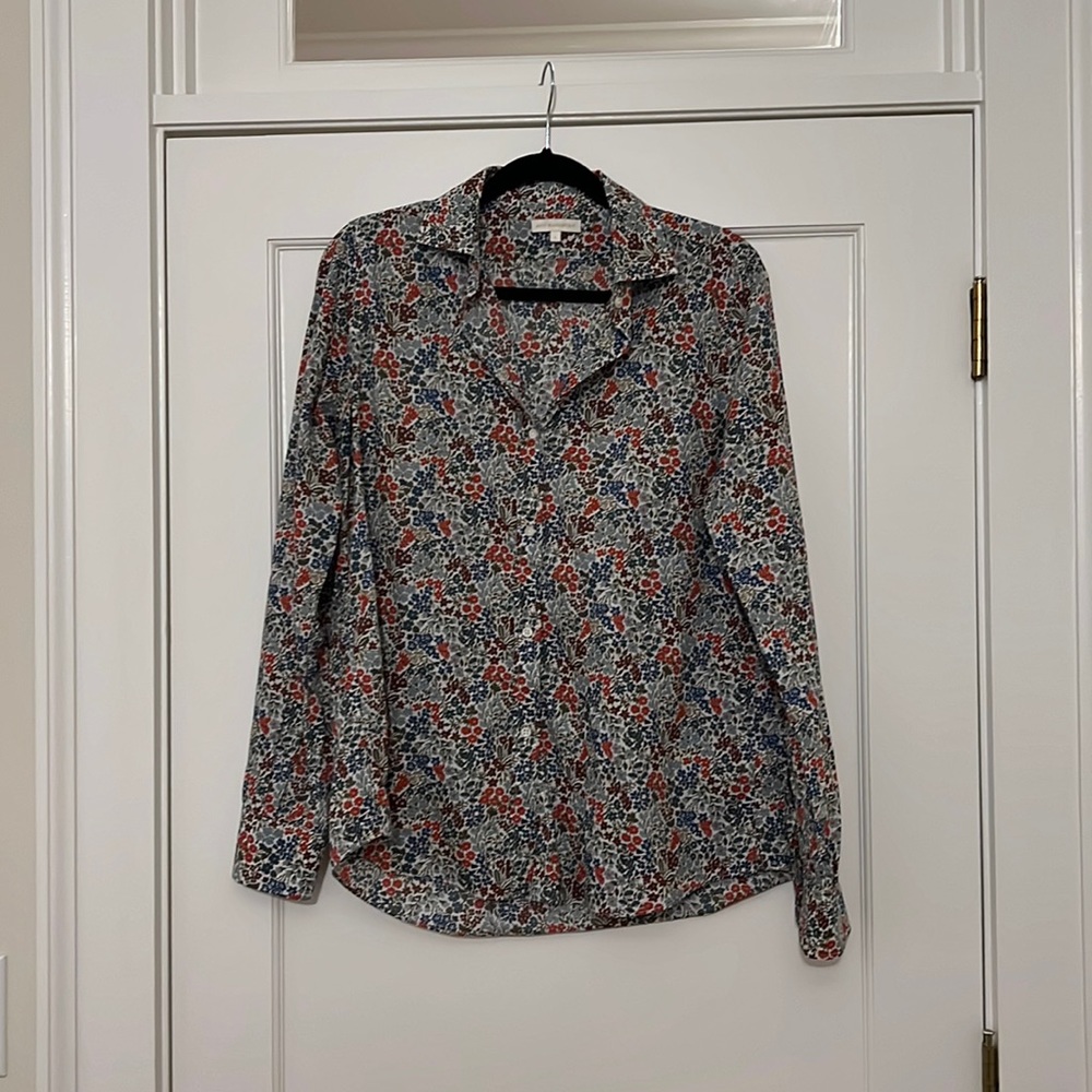 Ann Mashburn Liberty cotton fabric button down shirt